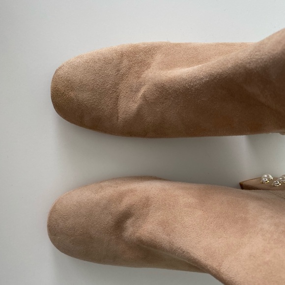 Stuart Weitzman Pearl Bacari Tan Suede Bootie Size 8 - Picture 8 of 14